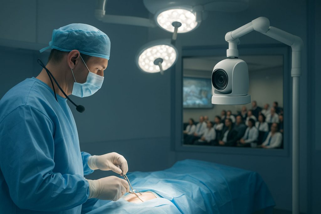Sistemas de grabación en quirófanos con tecnología audiovisual avanzada