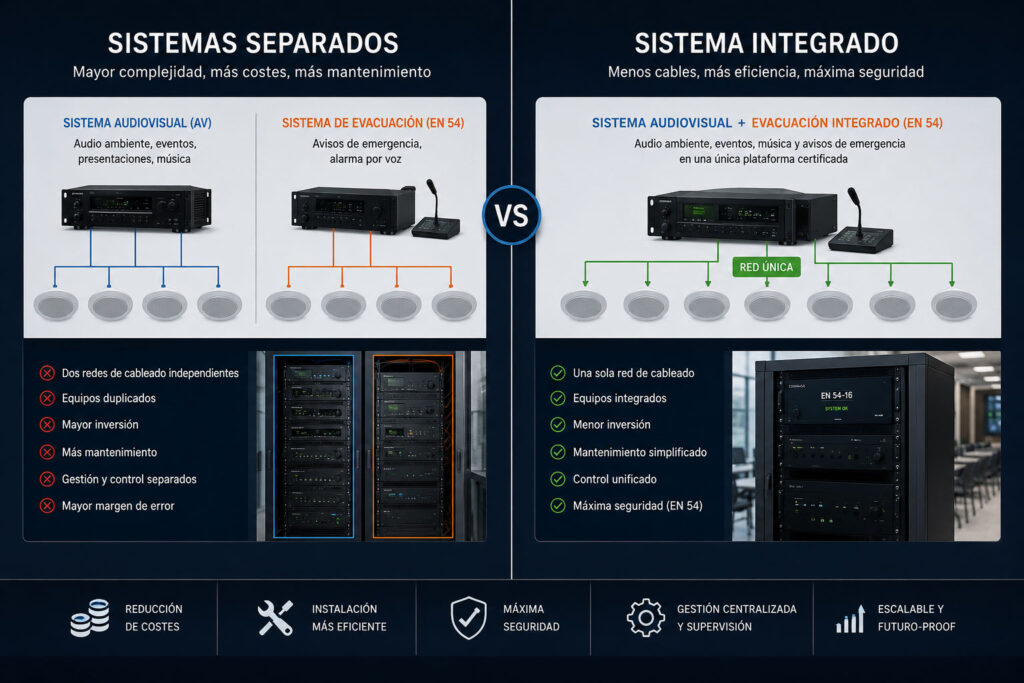 sistemas de evacuacion separados vs integrados